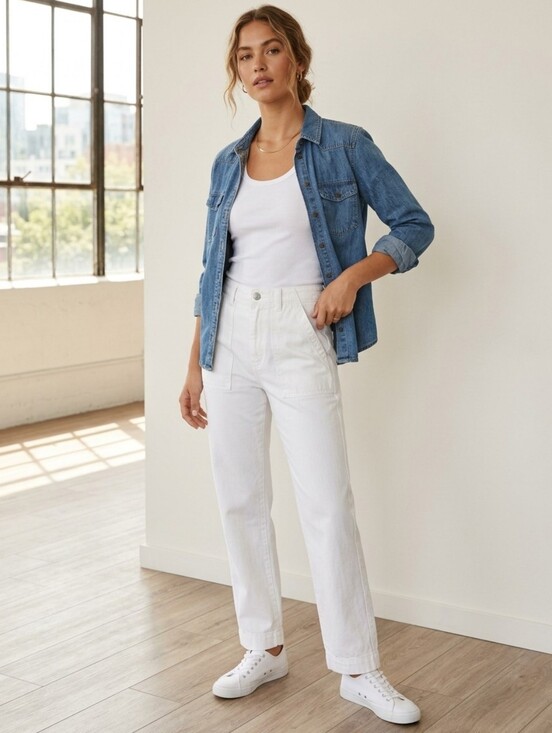 Denim Forum Denim - Aritizia Denim Forum The Joni High Rise Utility Jeans - White - 28